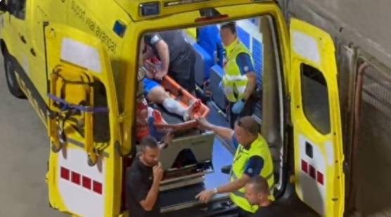 塞尔：被纳乔铲伤的赫罗纳球员被救护车送往医院检查